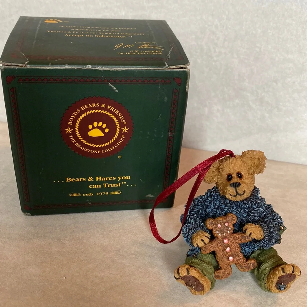 Boyd’s Bears Spicy Treat Kyle Beariman Vintage Collectible Christmas Ornament